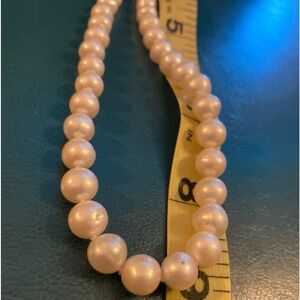 Vintage Champagne Genuine Pearl Choker Necklace